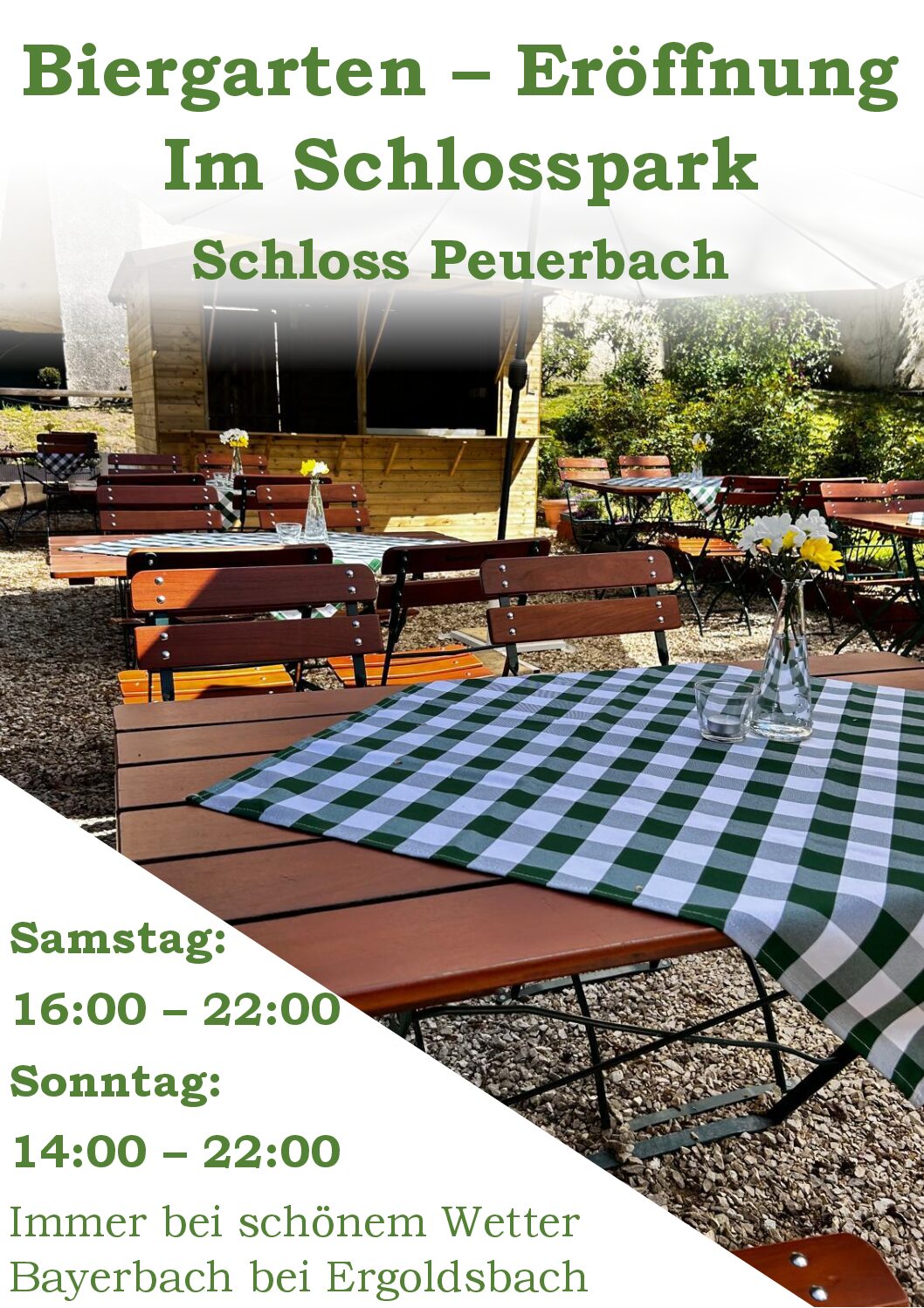 Schlossgarten GEÖFFNET!